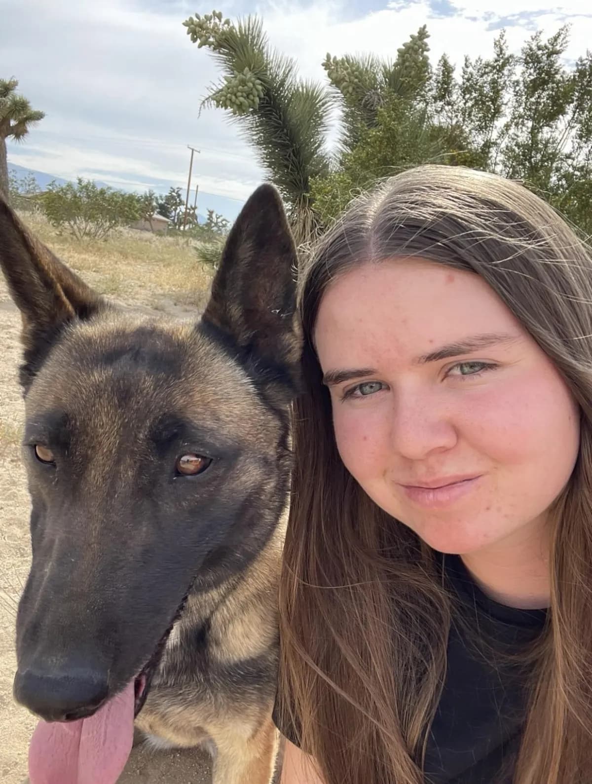 Briete with her Belgian Malinois